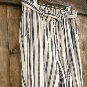 Blue And White Striped Pants